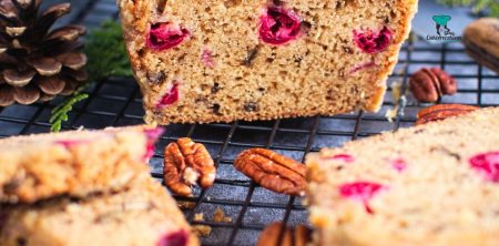 Chlebek orzechowy z żurawiną