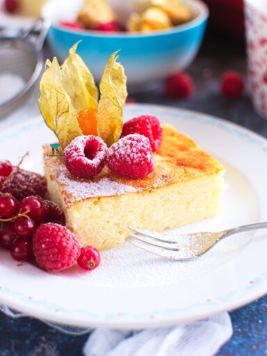 Pieczony pudding ryżowy