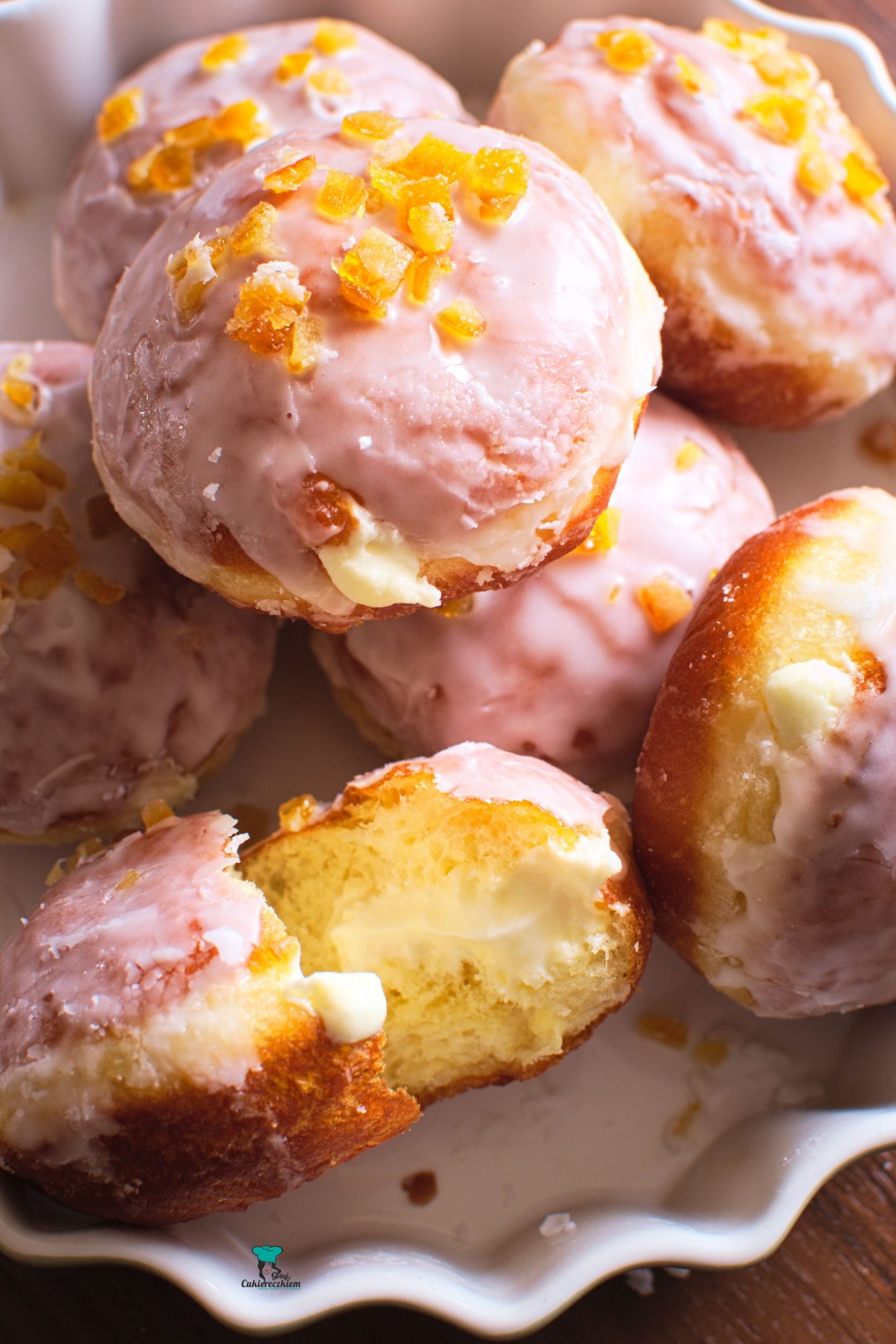 Pączki z kremem budyniowym z mascarpone