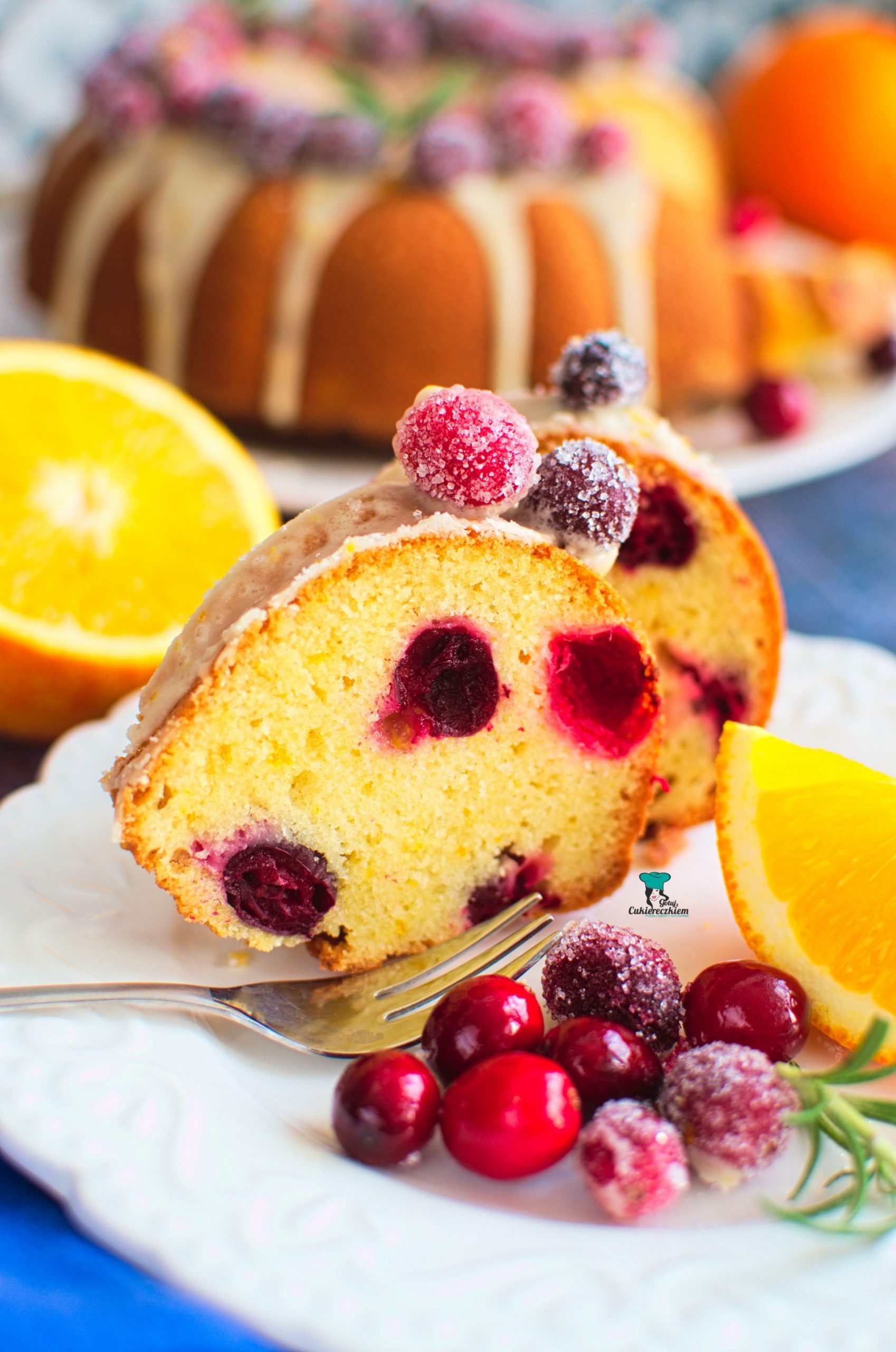 Babka pomarańczowa z żurawiną