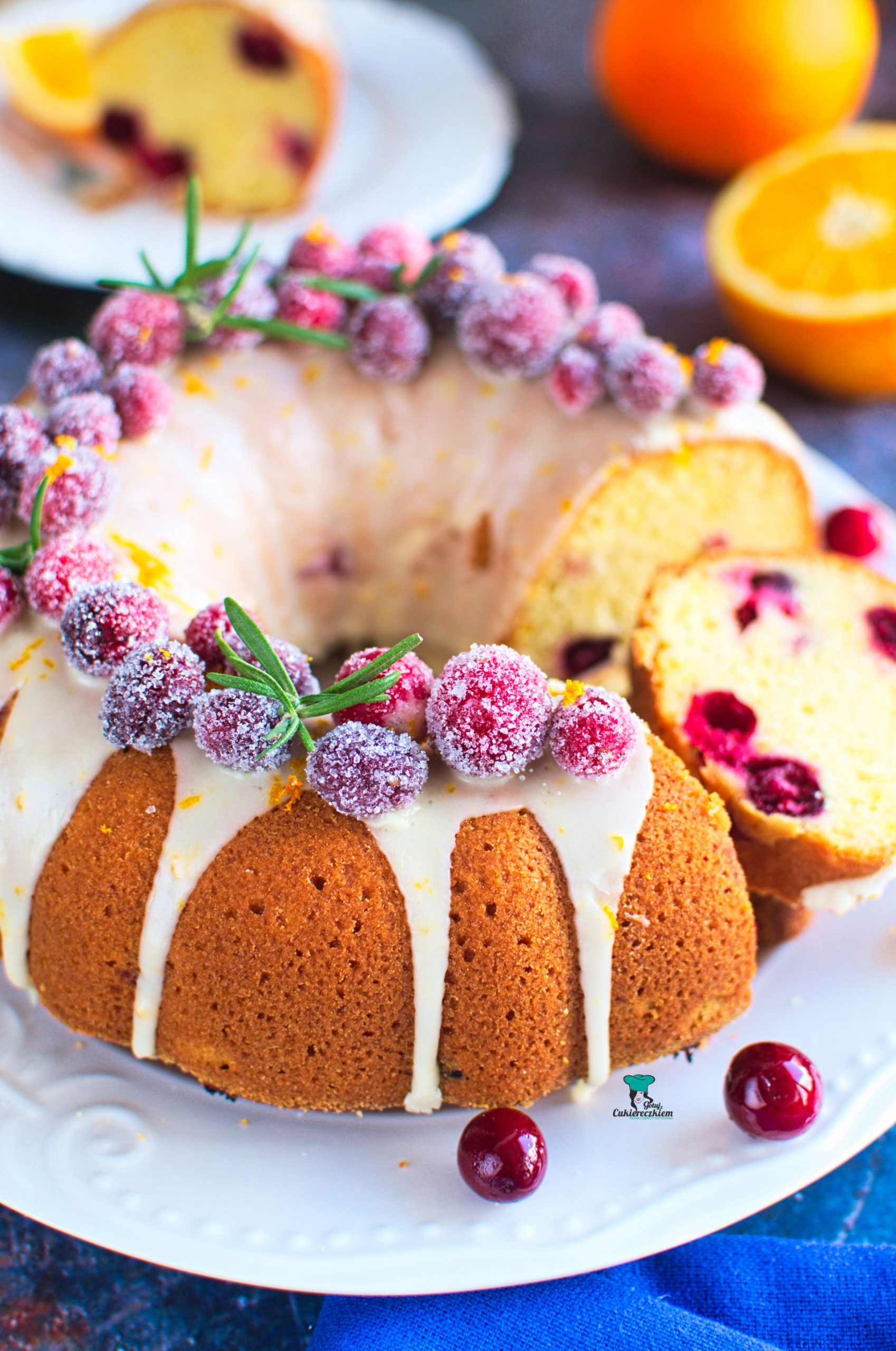Babka pomarańczowa z żurawiną