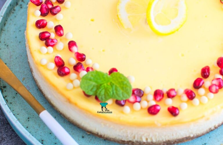 Cytrynowy sernik mascarpone z białą czekoladą