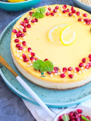 Cytrynowy sernik mascarpone z białą czekoladą