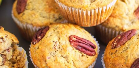Muffinki bananowe z orzechami pekan