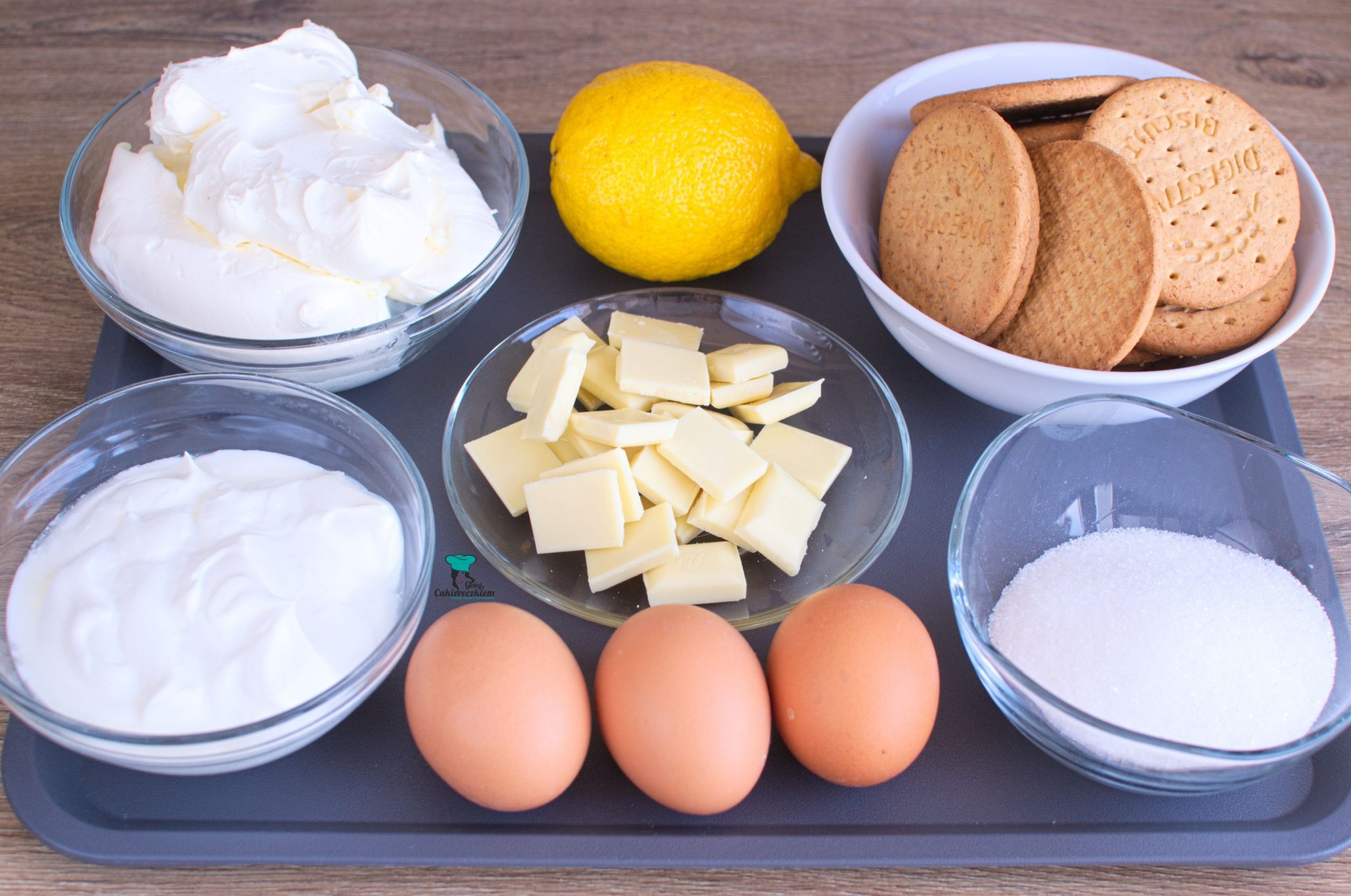 Składniki na sernik mascarpone