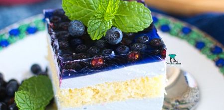 Jagodowy Puszek czyli ciasto z jagodami i serkiem homogenizowanym