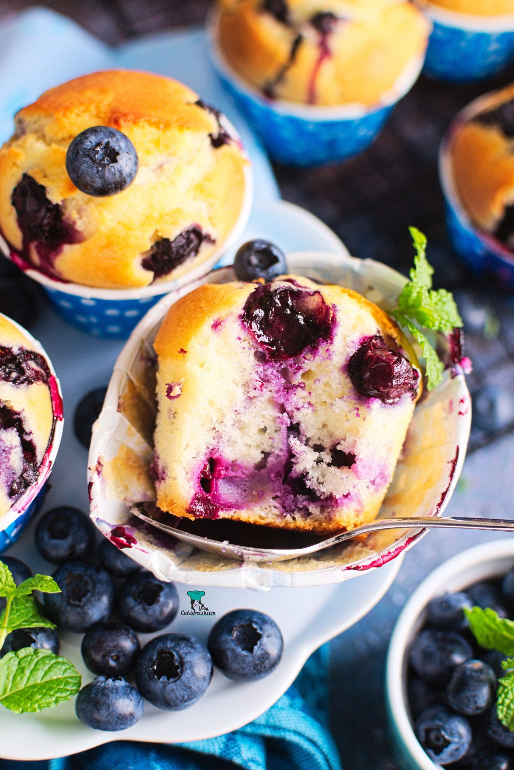 Muffiny z borówkami