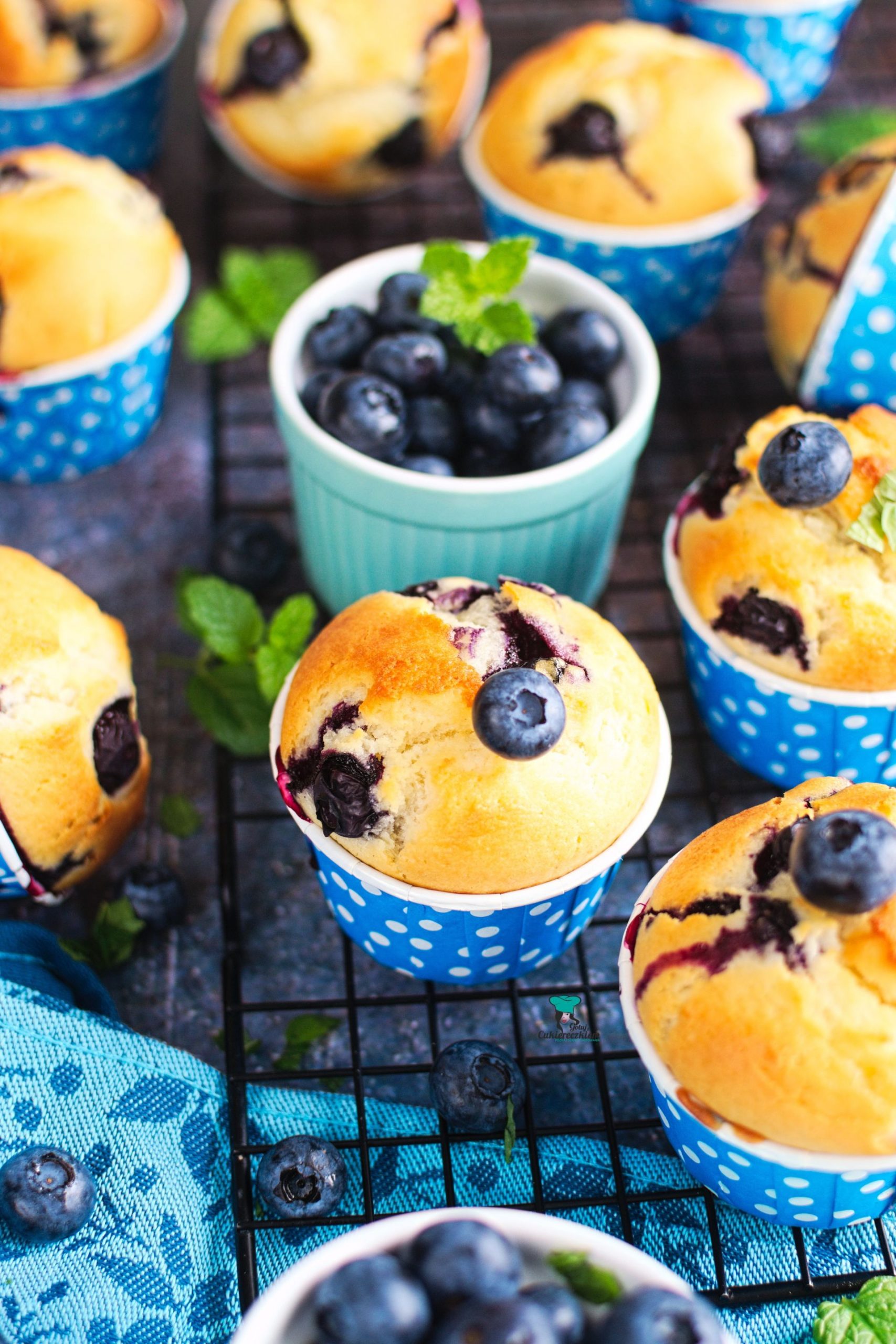 Muffiny z borówkami