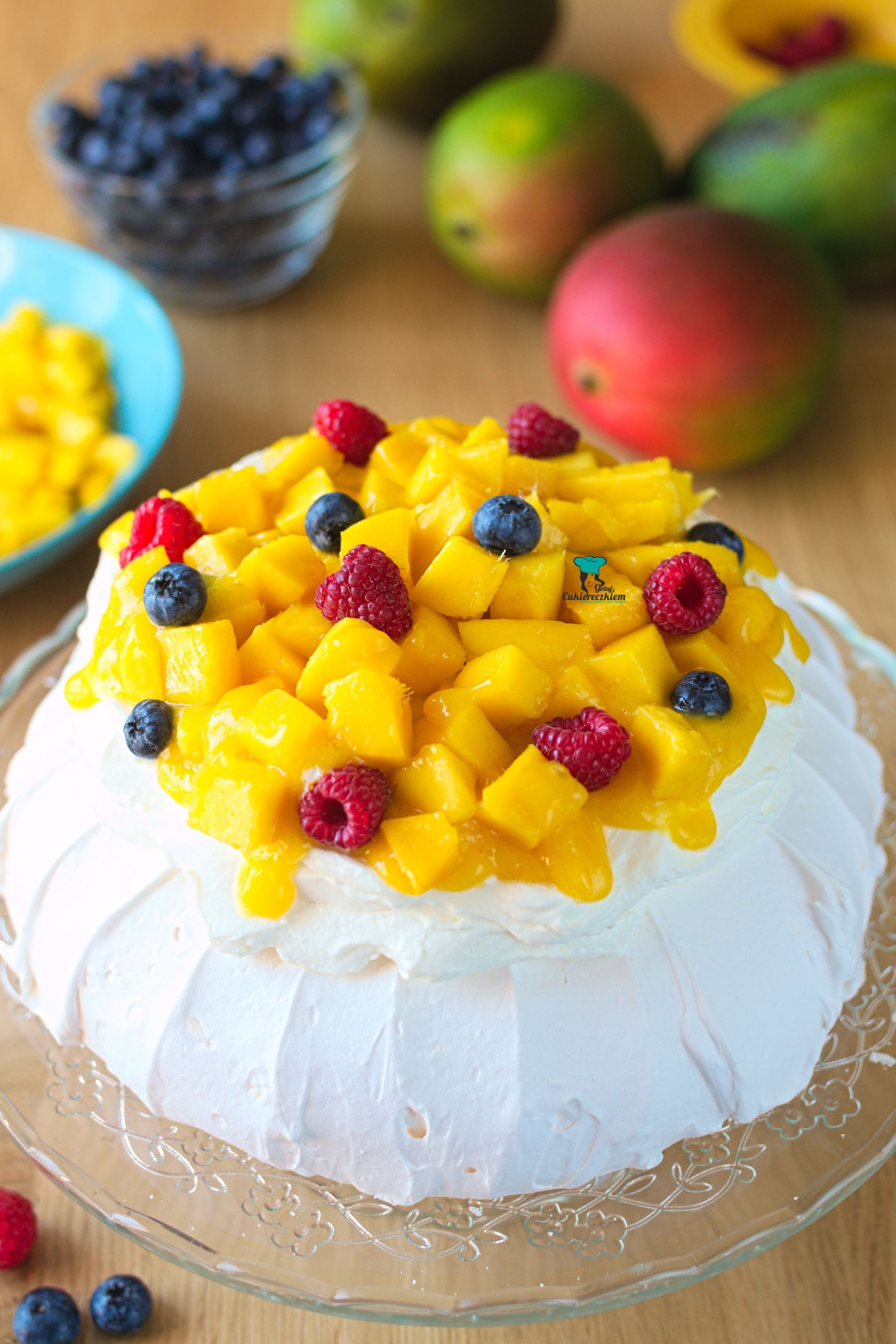 Pavlova z mango