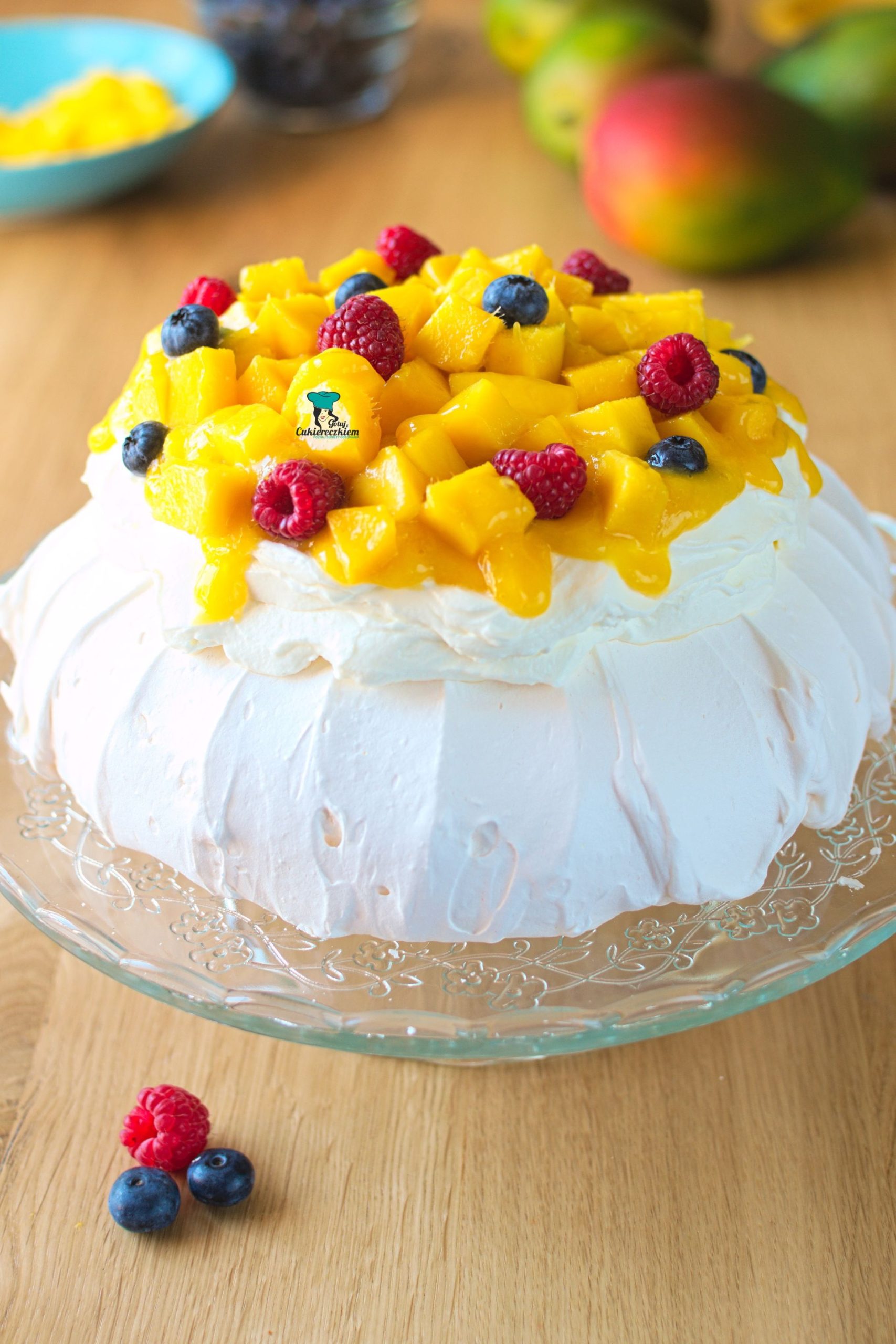 Pavlova z mango