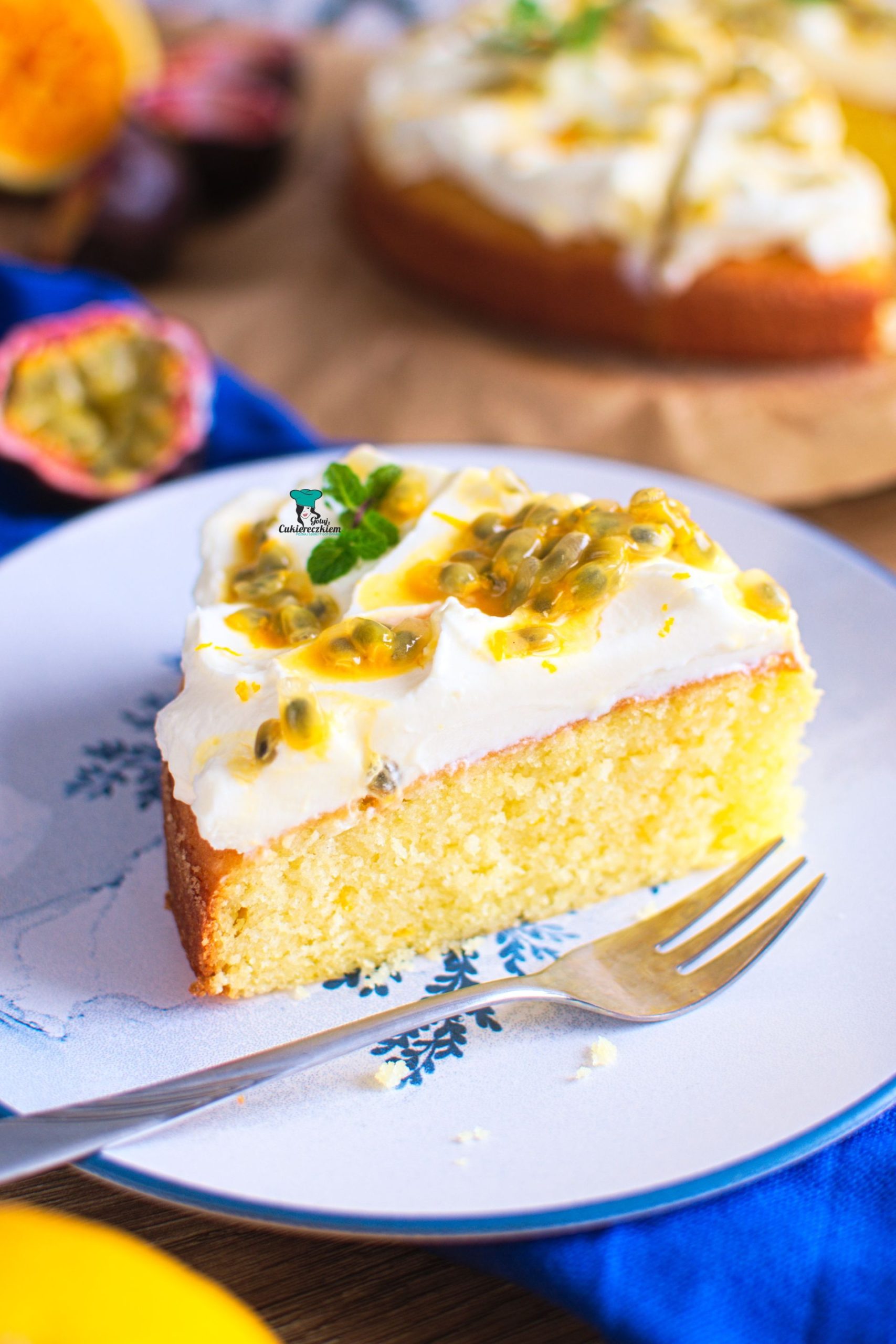 Ciasto pomarańczowe z mascarpone i marakują