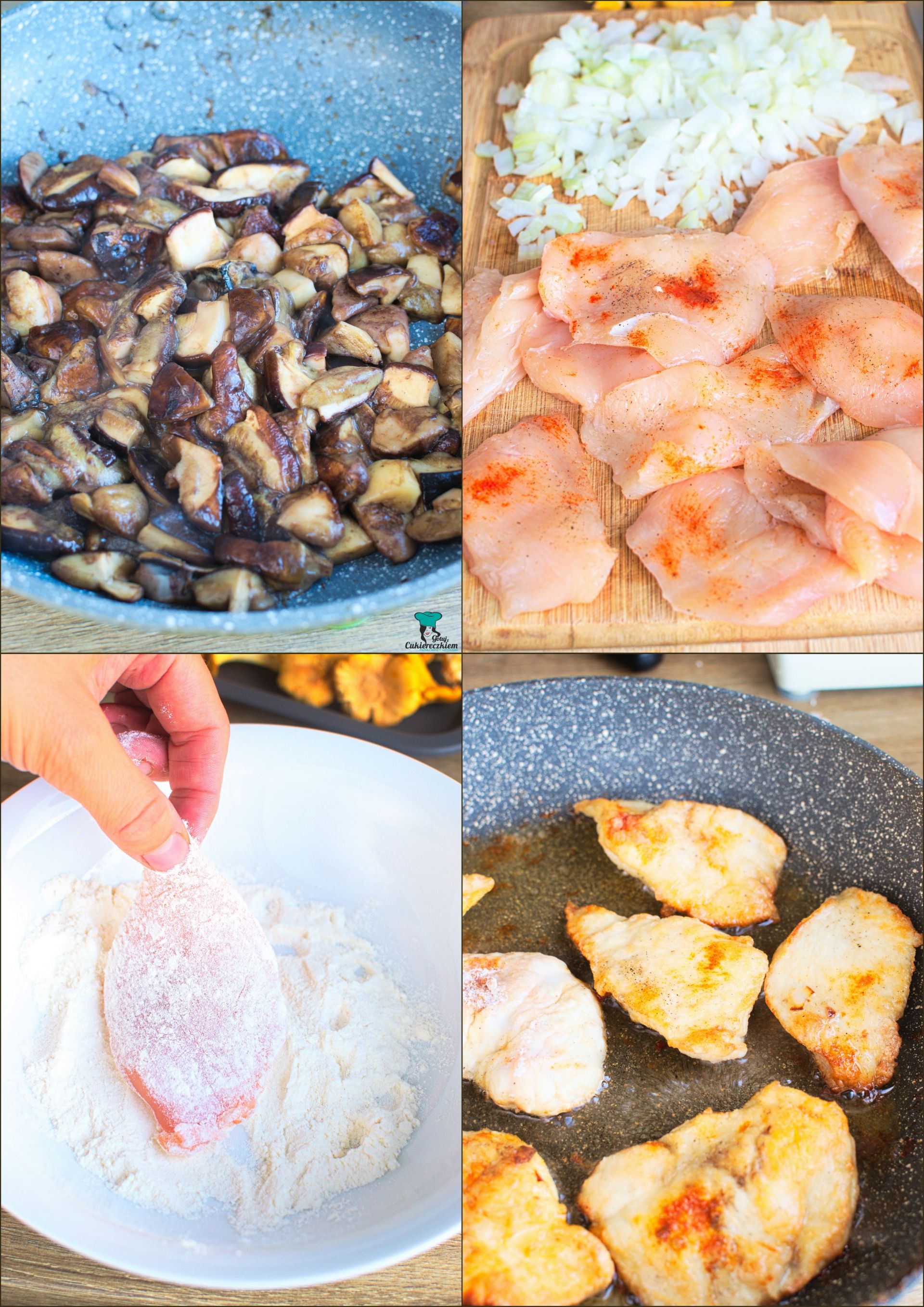 Kurczak w kremowym sosie grzybowym