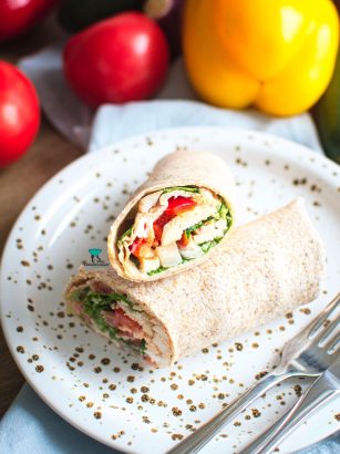 Tortilla z kurczakiem i warzywami