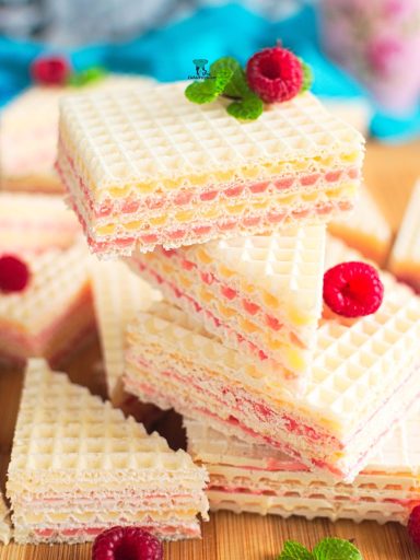 Wafle z galaretką