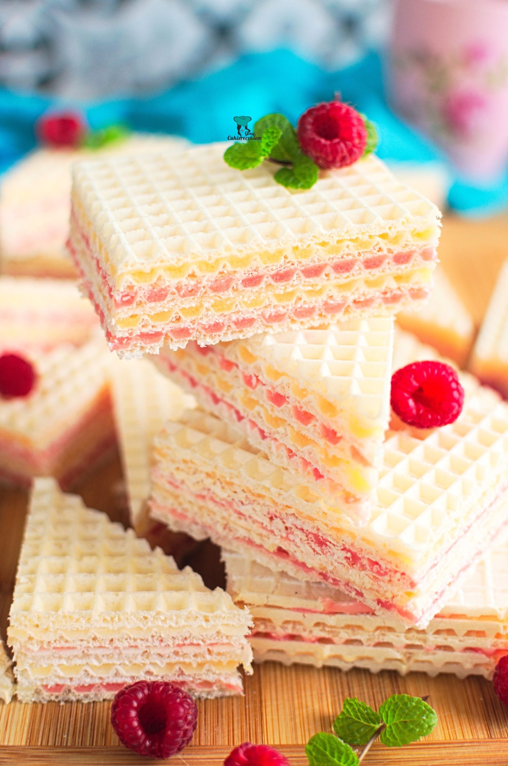 Wafle z galaretką