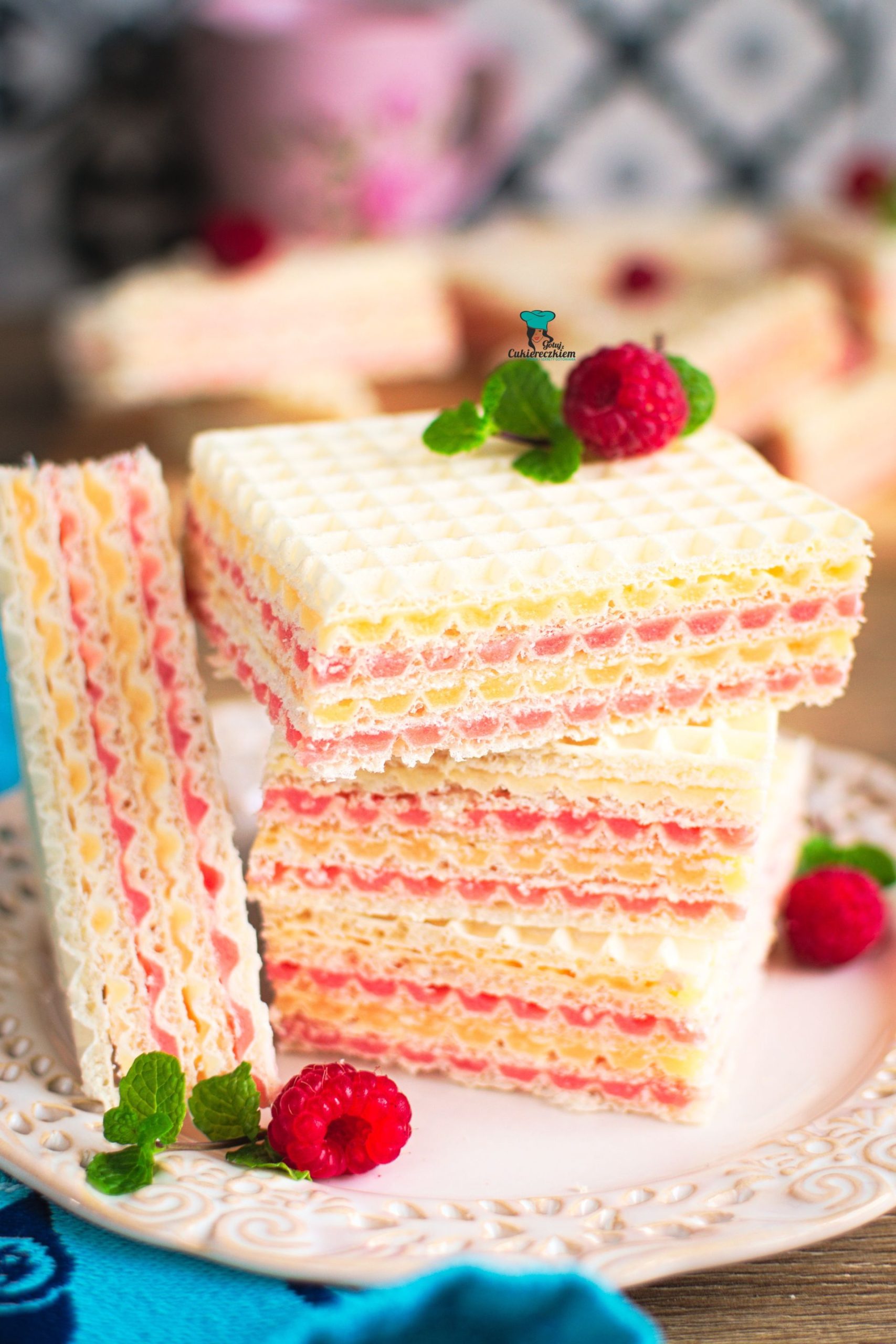Wafle z masą z galaretek