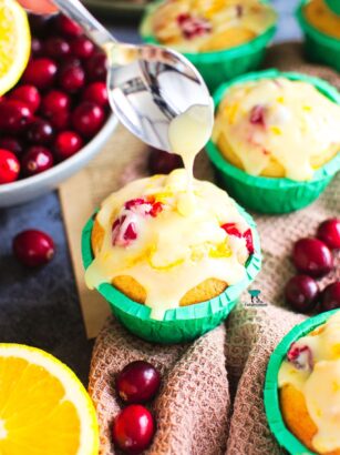 Muffinki pomarańczowa z żurawiną