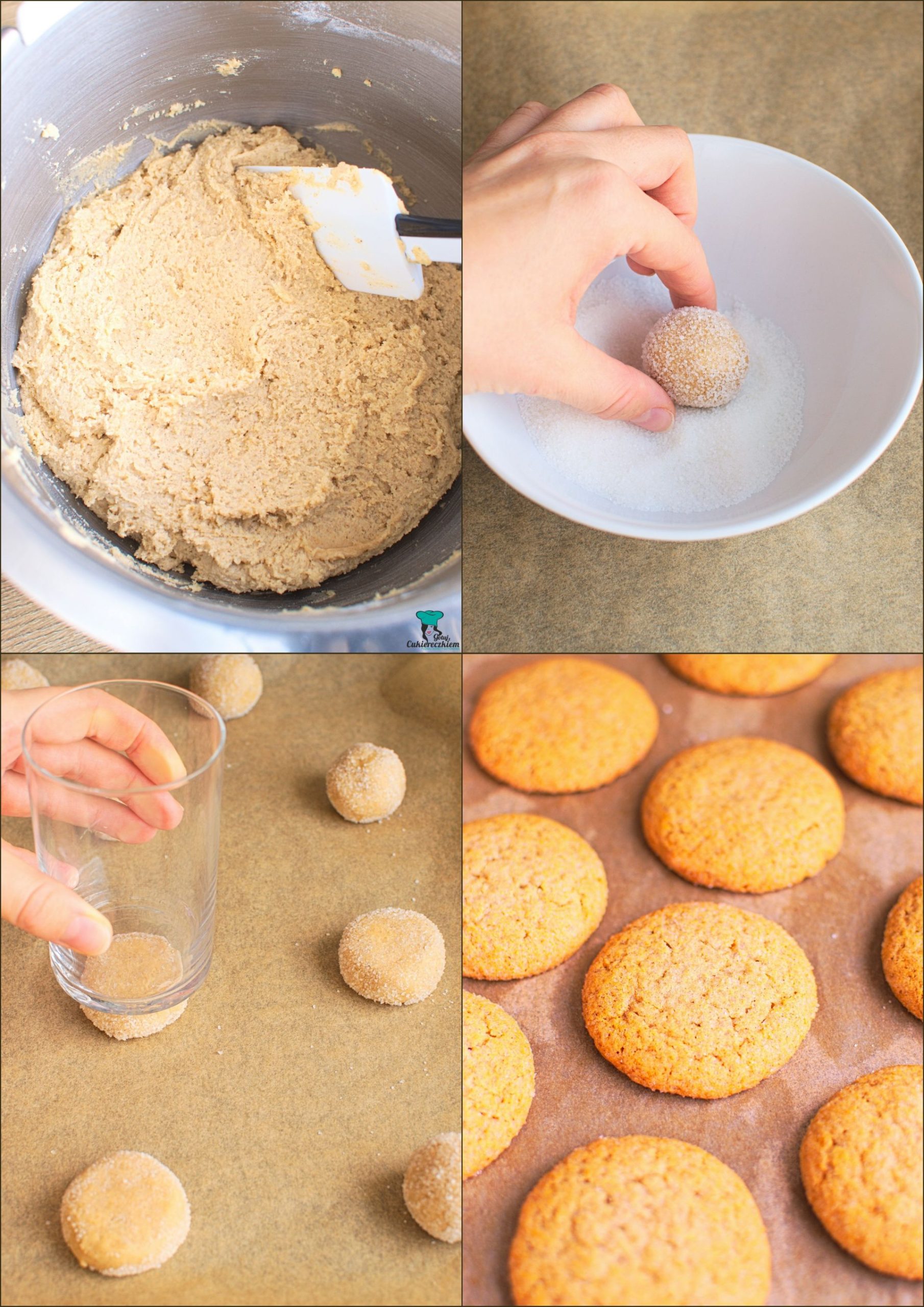 Formowanie i pieczenie ciastek imbirowych