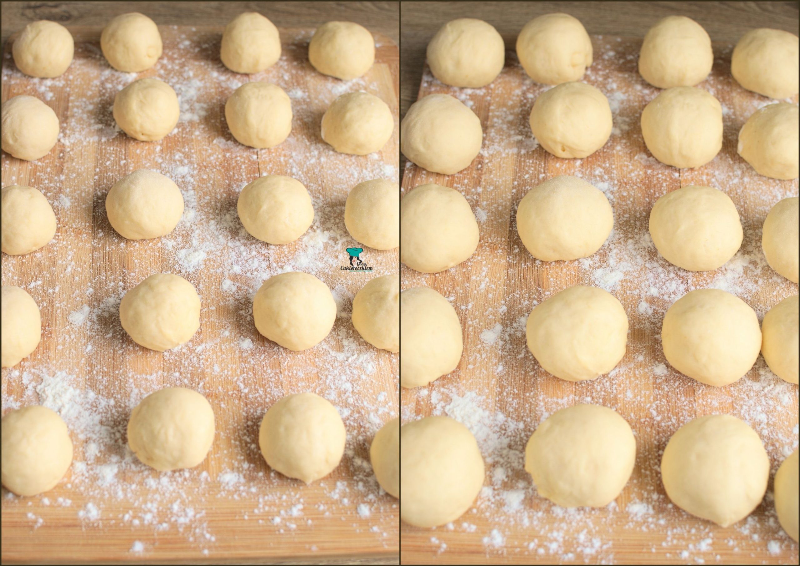 Mini pączki zostawiamy do napuszenia