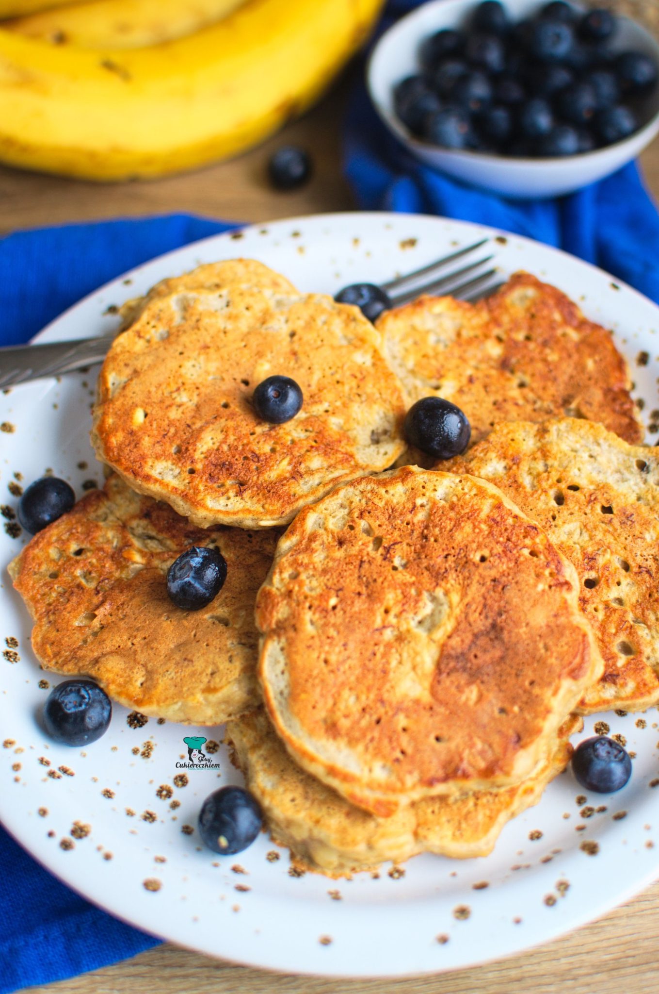 Placki owsiane z bananem