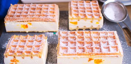 Ciasto na gofrach z mandarynkami
