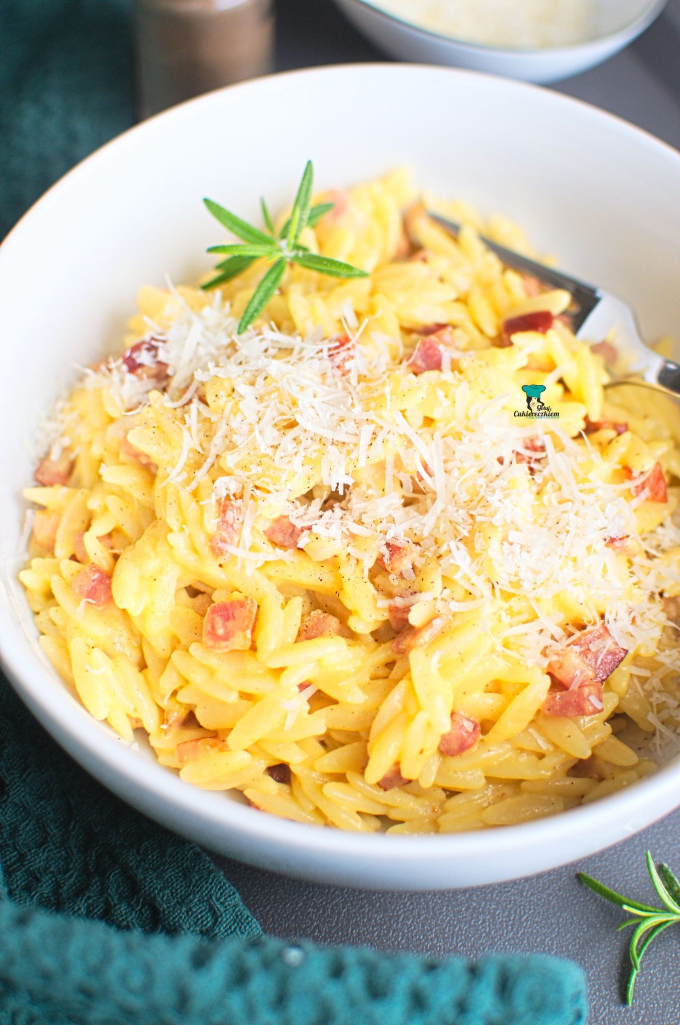 Orzo carbonara
