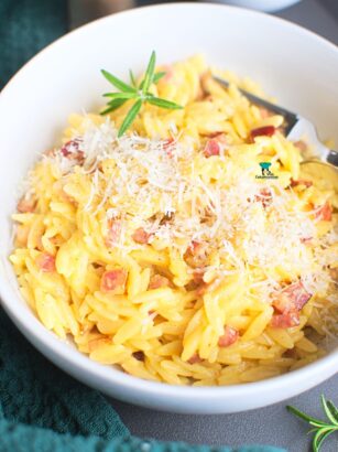 Orzo carbonara