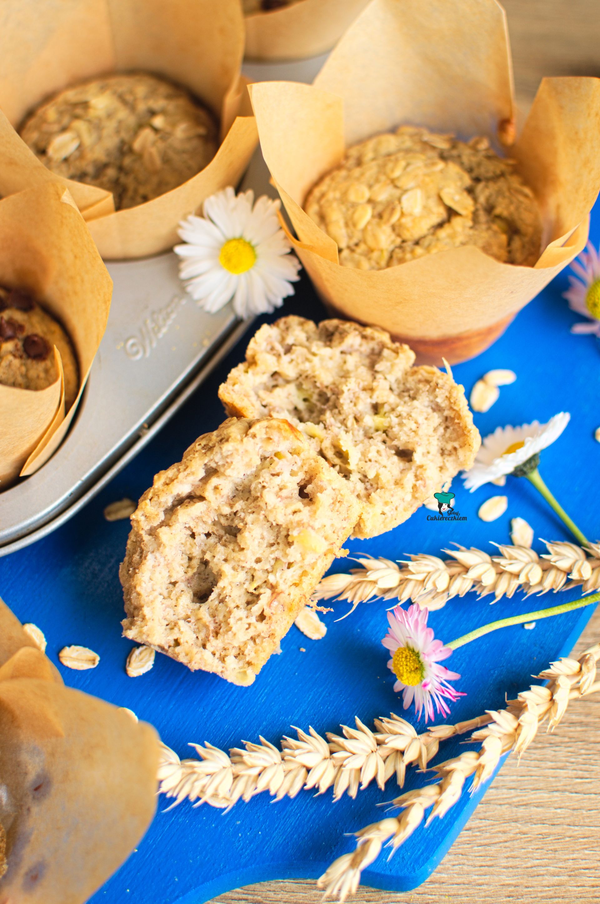 Bananowe muffinki owsiane