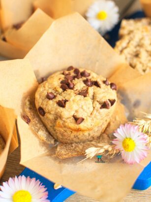 Bananowe muffinki owsiane