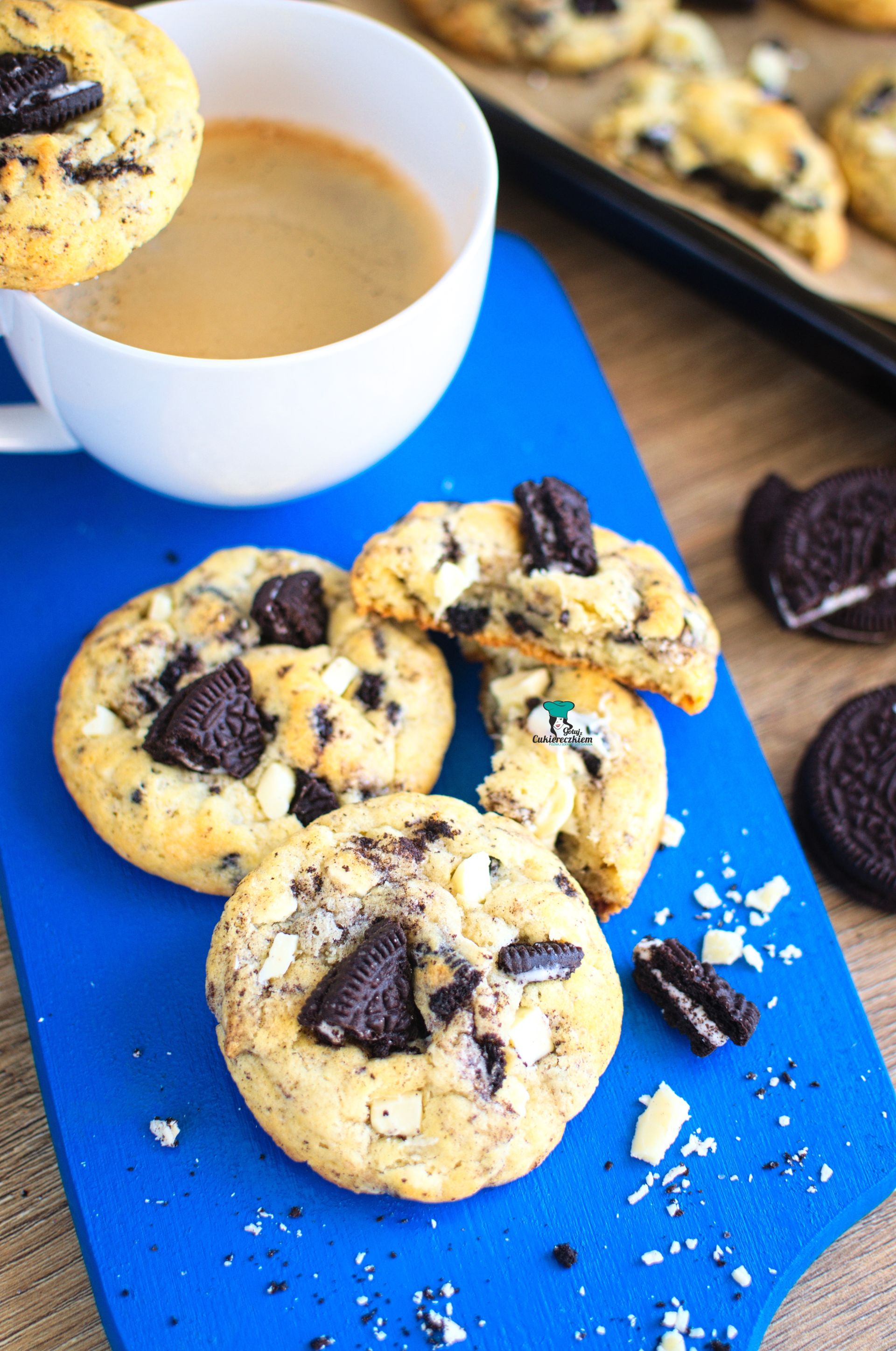 Ciastka z oreo i biała czekoladą