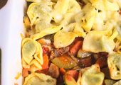 Zapiekanka z warzywami i tortellini