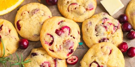 Ciastka z żurawiną i białą czekoladą