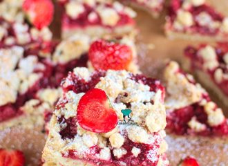 Crumble bars czyli batoniki z truskawkami