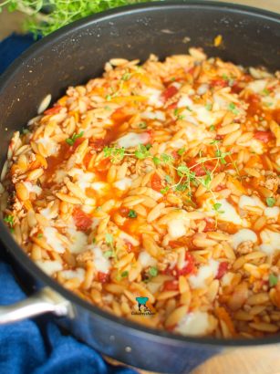 Orzo z mięsem mielonym