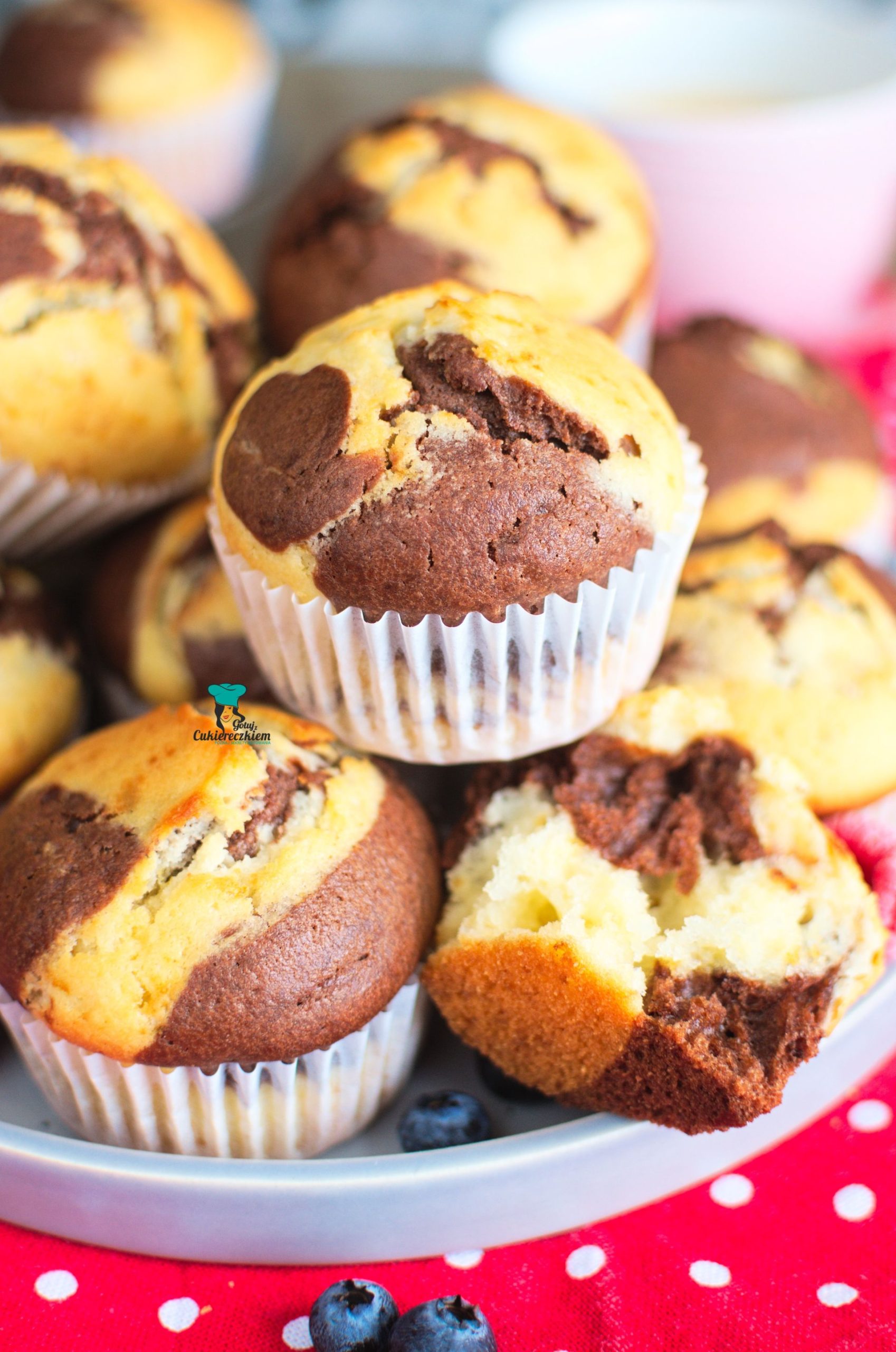 Muffinki łaciate czyli muffinki zebra