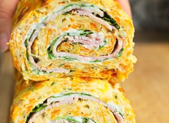 Rolada warzywna z szynką i serkiem (wrap warzywny)