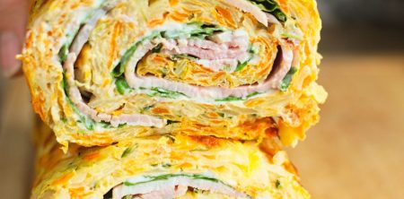 Rolada warzywna z szynką i serkiem (wrap warzywny)