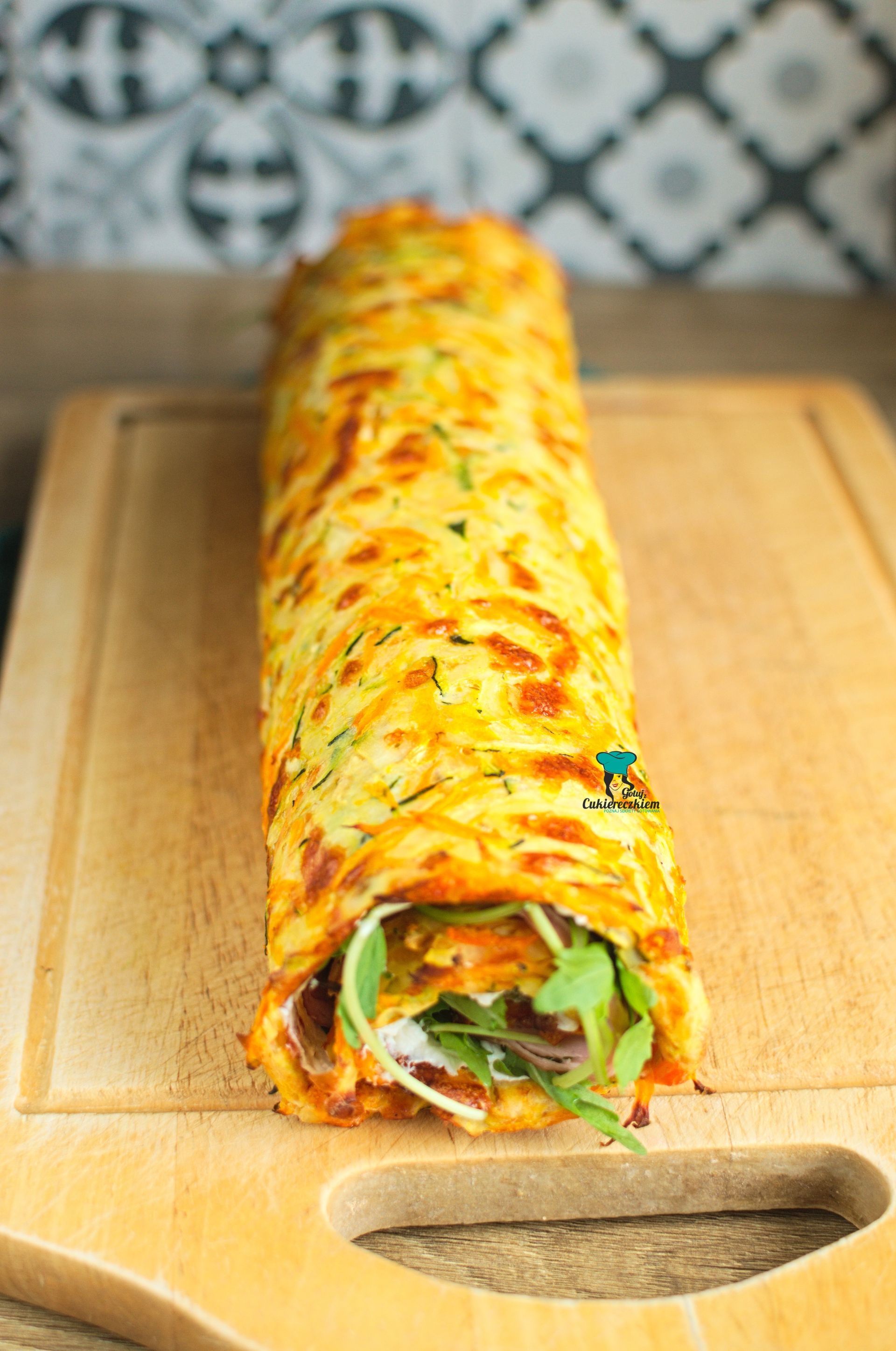 Rolada warzywna z szynką i serkiem (wrap warzywny)