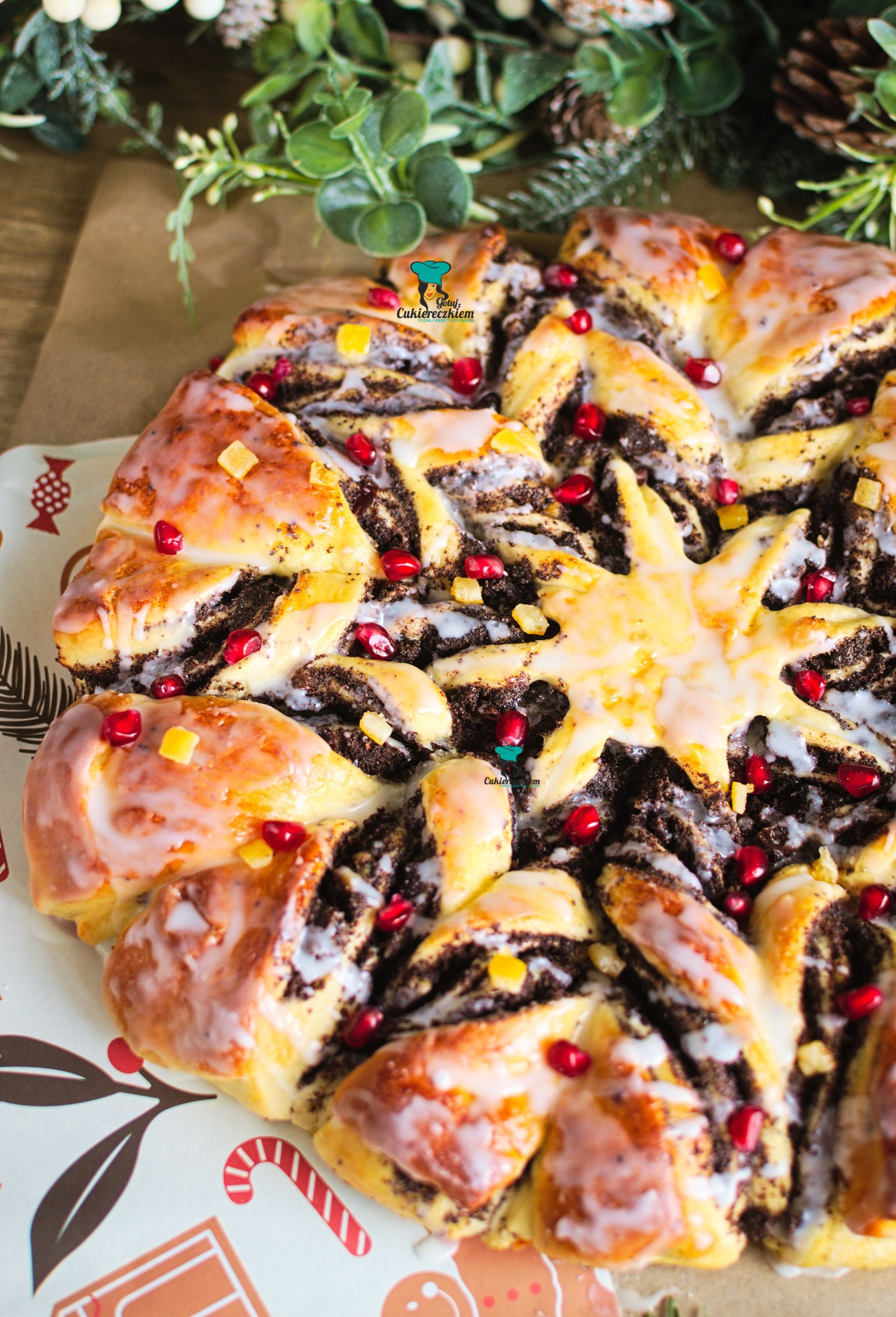 Drożdżowa gwiazda z makiem