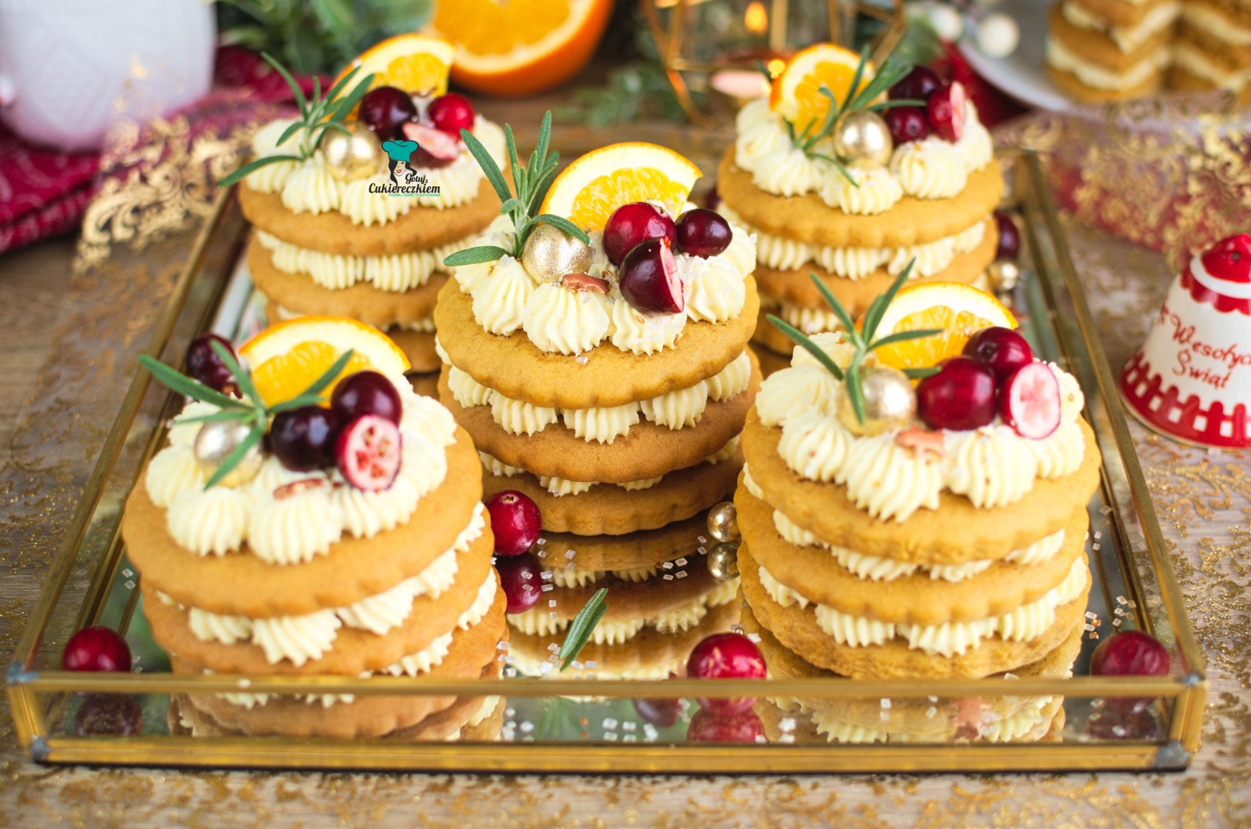 Mini miodowniki z kremem pomarańczowym