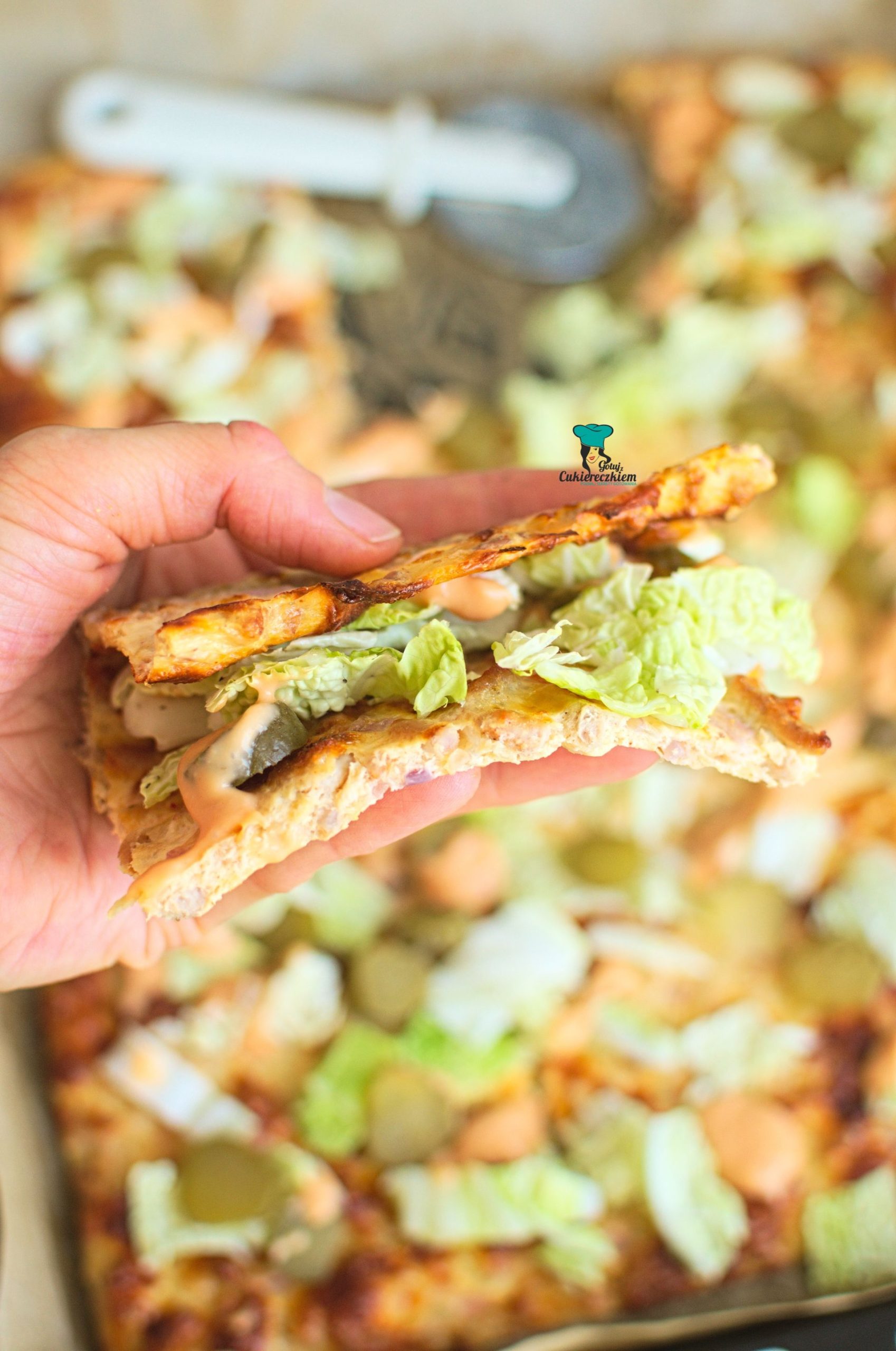 Pieczony placek a'la cheeseburger