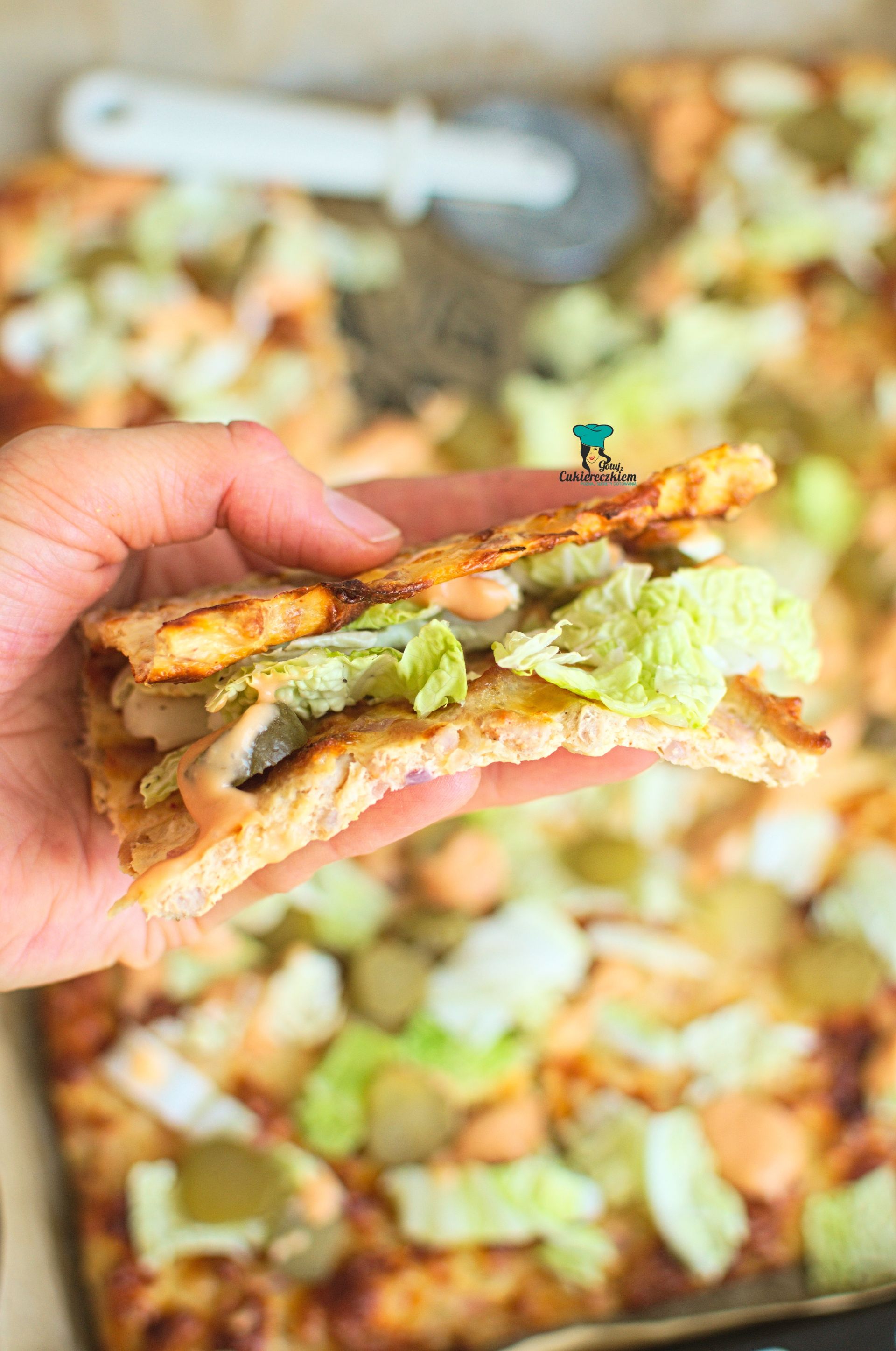 Pieczony placek a’la cheeseburger