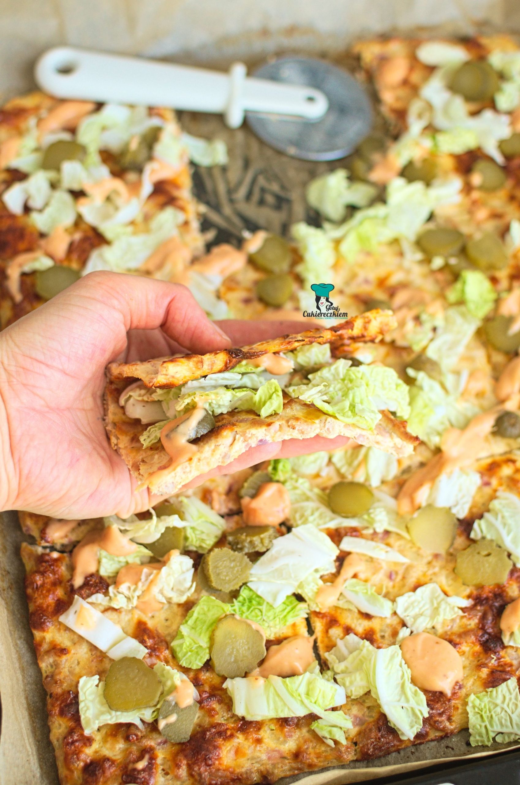 Pieczony placek a'la cheeseburger