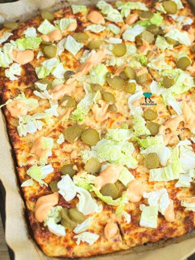 Pieczony placek a'la cheeseburger