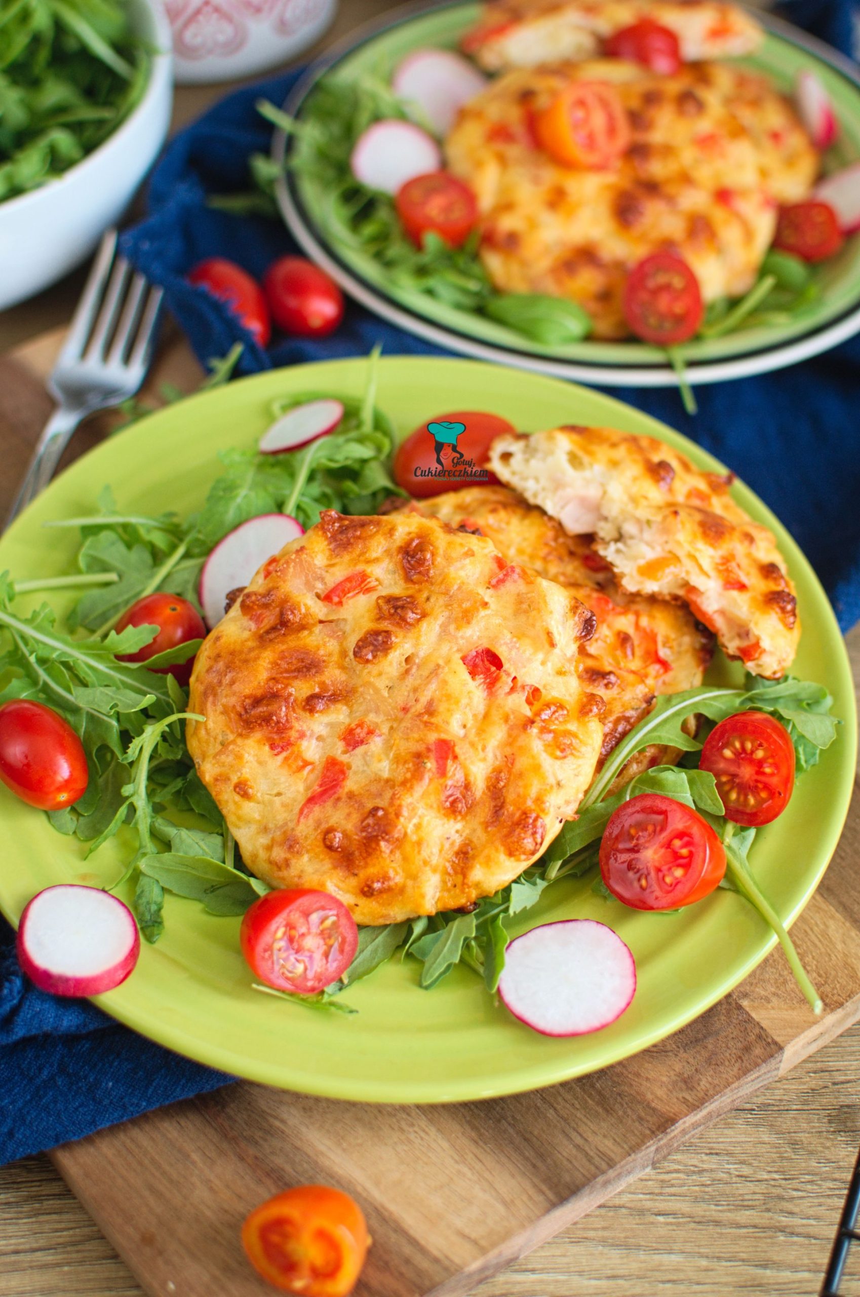 Fit pizzerinki czyli bułeczki twarogowe z piekarnika