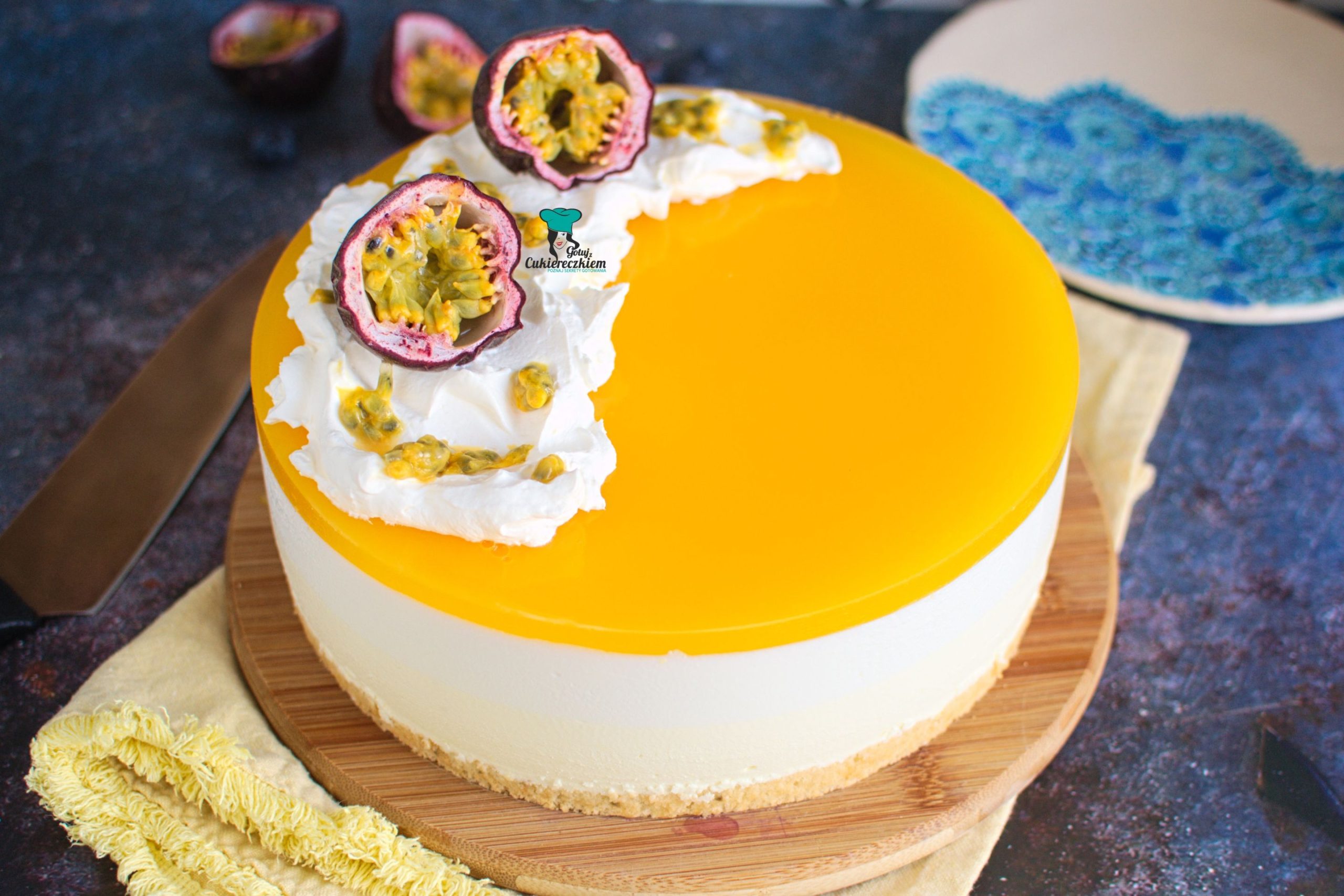 Sernik na zimno mango - marakuja