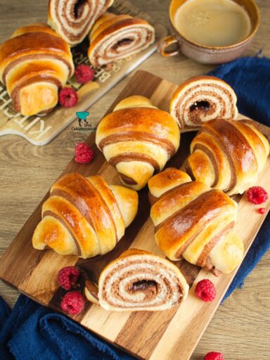 Rogale dwukolorowe z nutellą